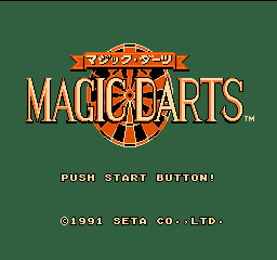 Magic Darts title screen for NES